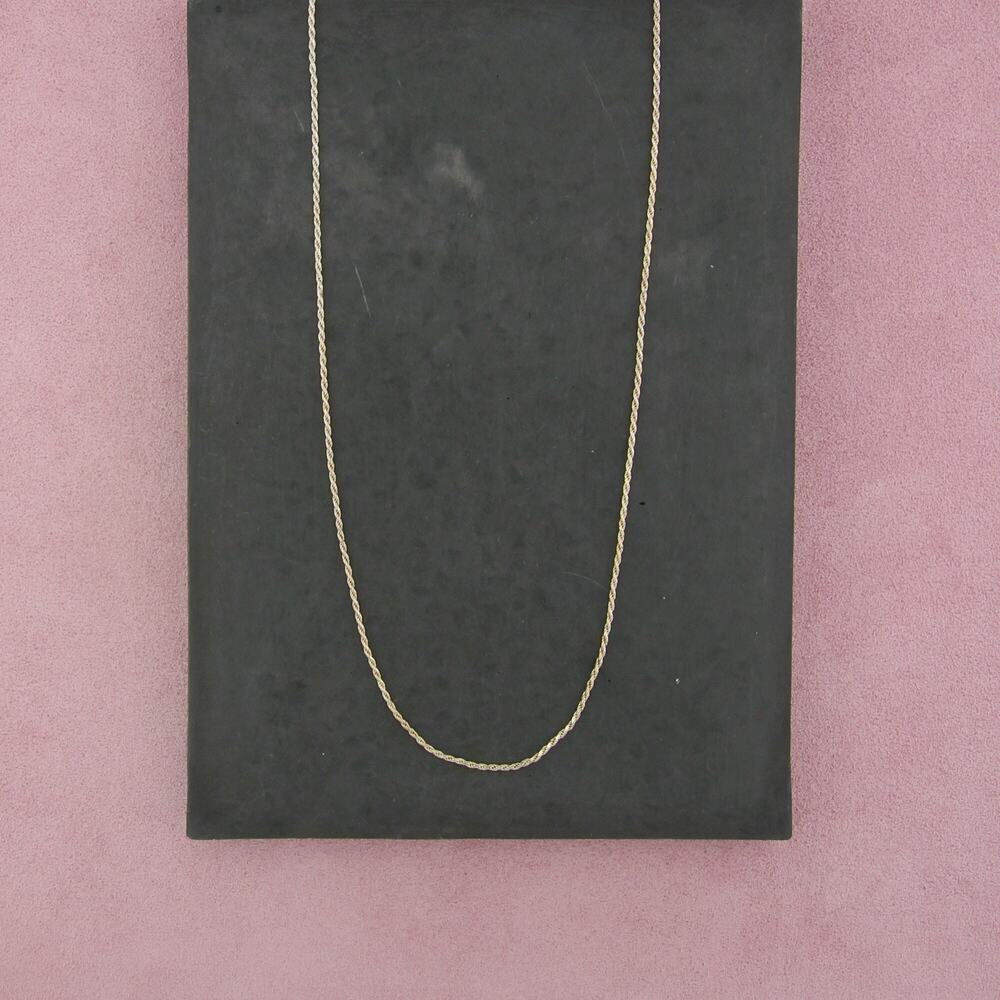 sterling silver italy 1mm rope chain necklace size 18in